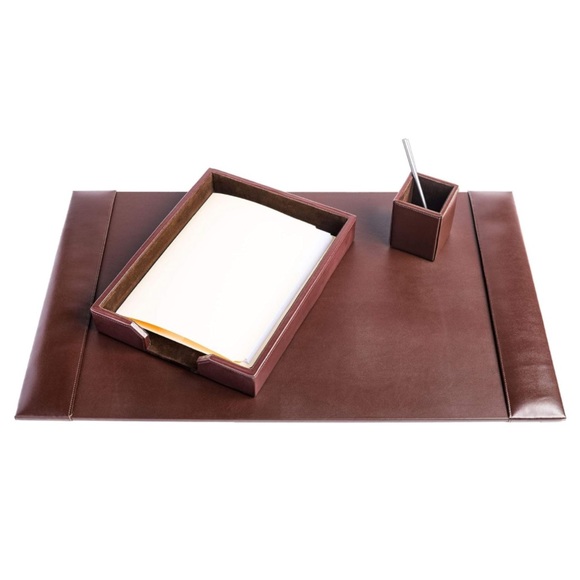 🤎Dacasso Set Luxury Leather Desk Pad & Desk Organization Essentials, 3 pieces🤎 - Picture 7 of 15